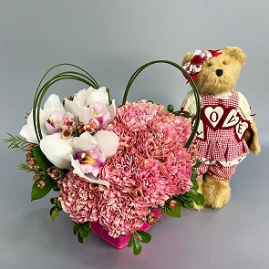 MD0623 偉大母愛康乃馨 白色惠蘭 臘梅